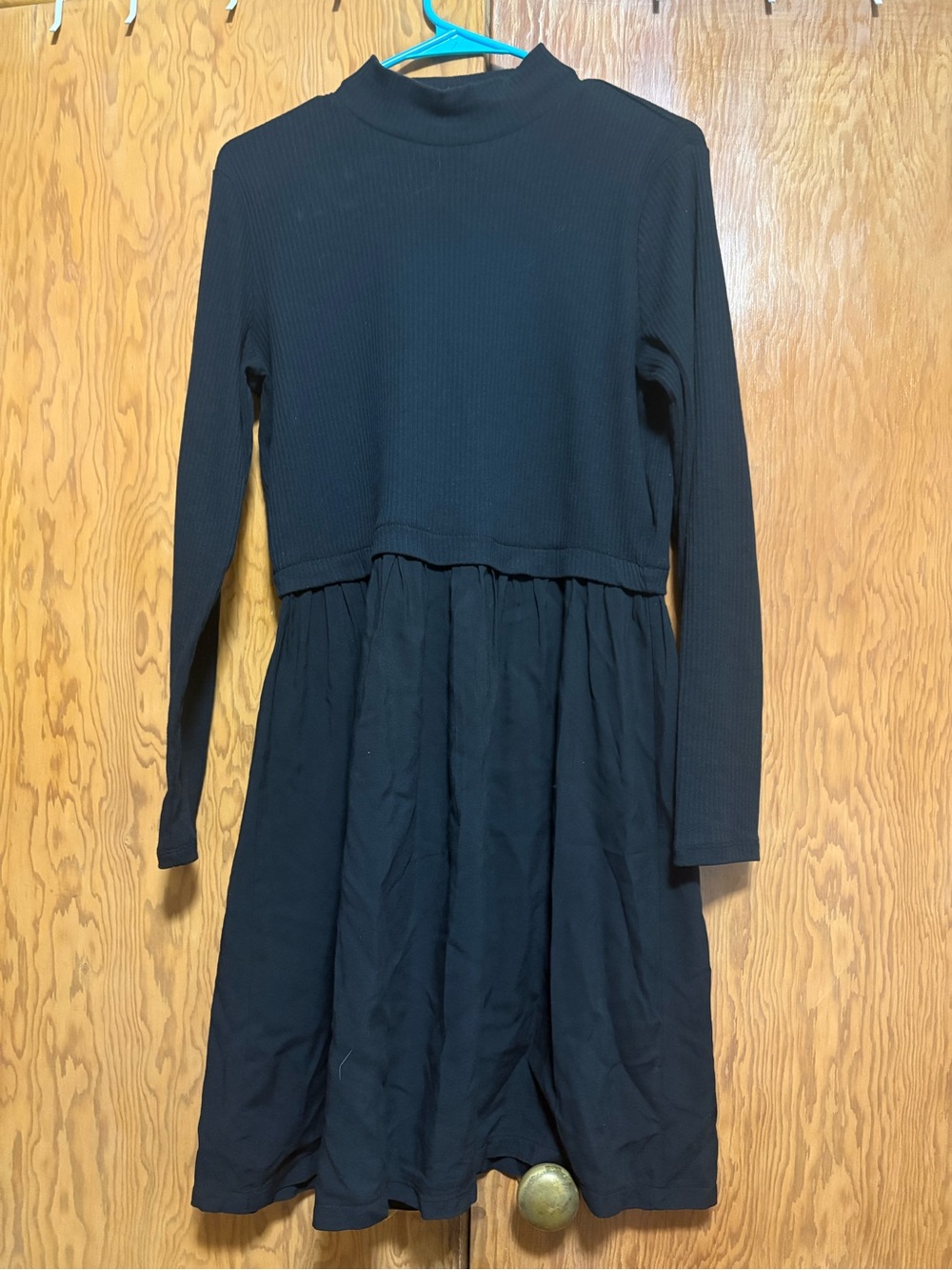 Maurices Women Black Long-Sleeve Knit Top & Skirt Dress